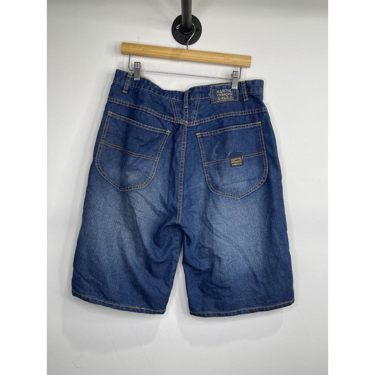 Le Jean De Marithe Francois Girbaud Shorts Mens 34 Blue Denim VTG
