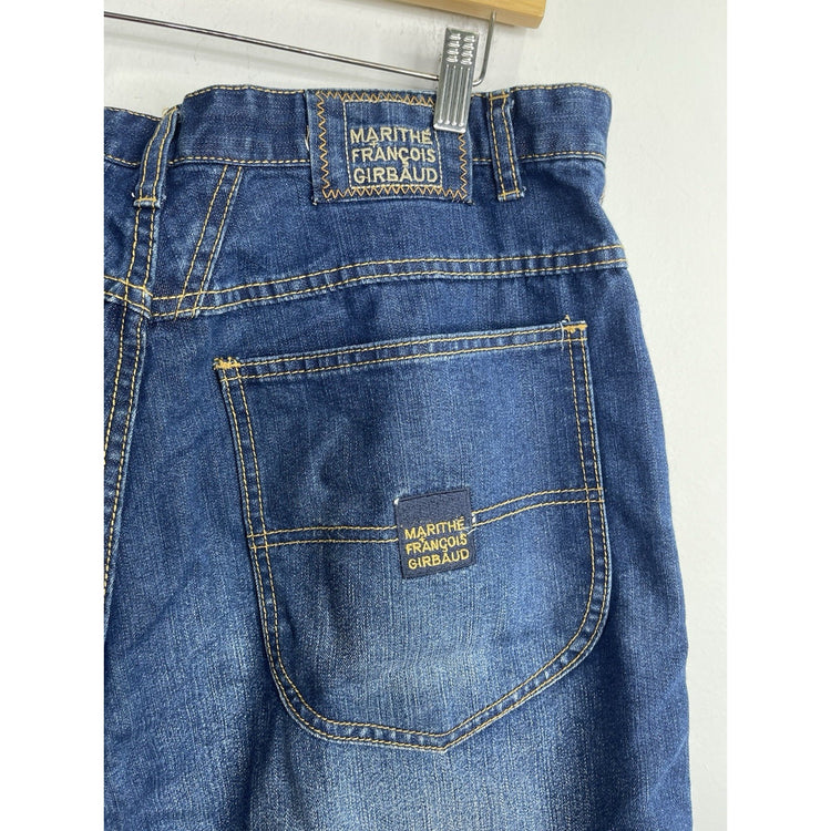 Le Jean De Marithe Francois Girbaud Shorts Mens 34 Blue Denim VTG