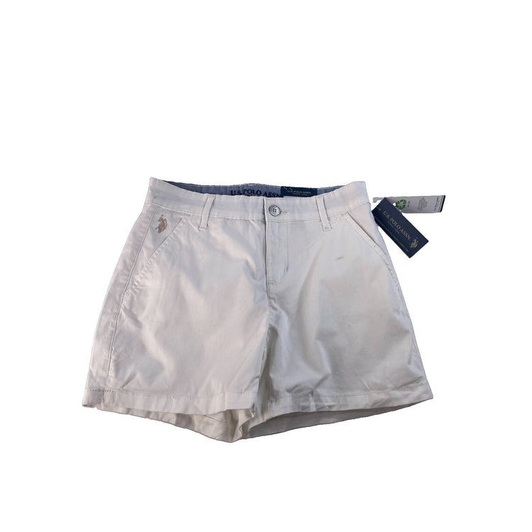 Womens U.S. Polo ASSN. White Chino Shorts Size 5