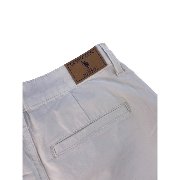 Womens U.S. Polo ASSN. White Chino Shorts Size 5
