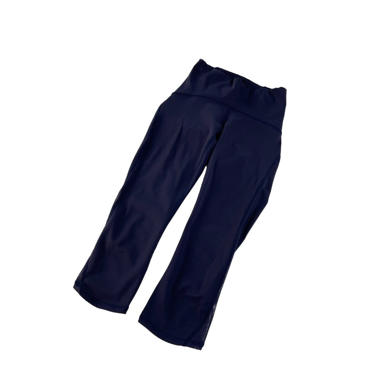 Women's Lululemon Athletica Dark Navy High-Rise Mesh Crop Leggings Size 2