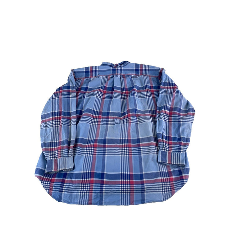 Mens Ralph Lauren Classic Fit Multicolor Plaid Button-Up Shirt Size 1XB