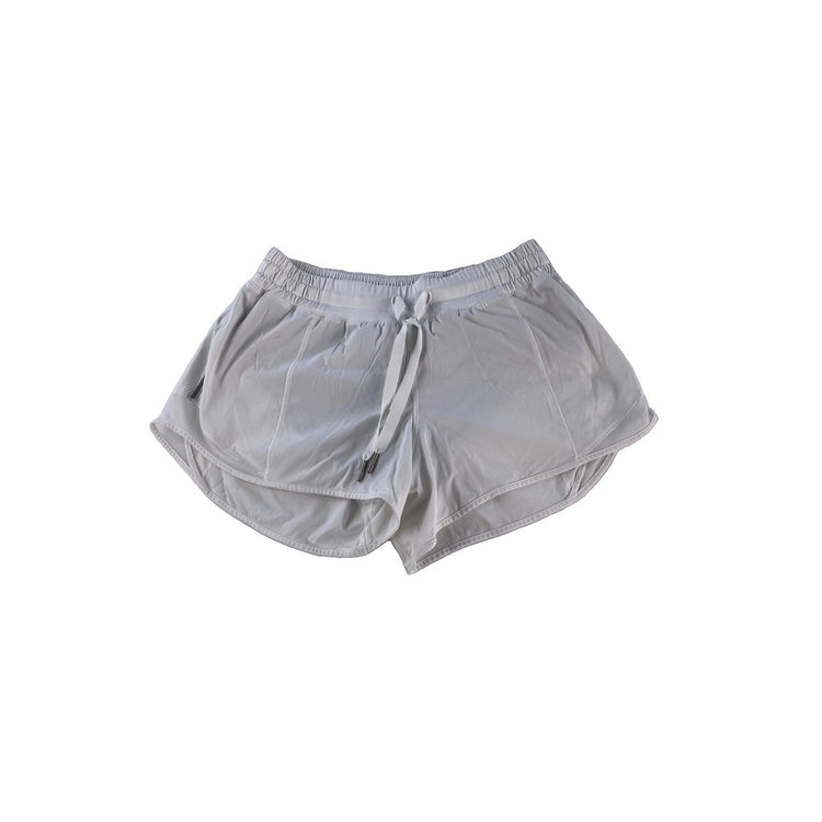 Womens Lululemon White Taupe Beige Athletic Shorts SIZE 8