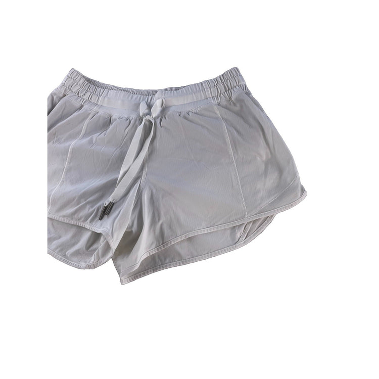 Womens Lululemon White Taupe Beige Athletic Shorts SIZE 8