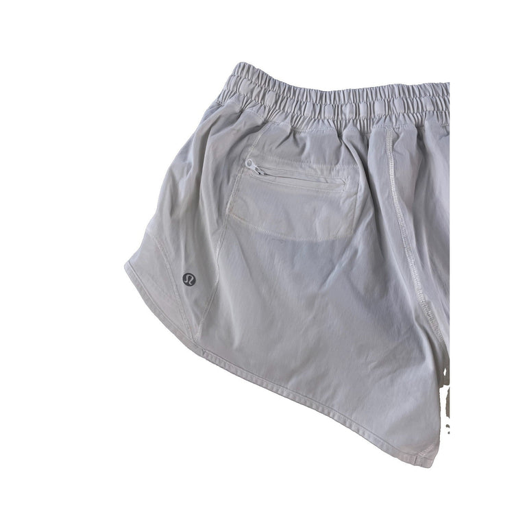 Womens Lululemon White Taupe Beige Athletic Shorts SIZE 8