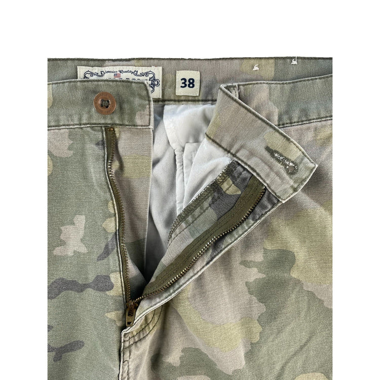 Mens US Polo Assn Green Camouflage Multi Pocket Cargo Shorts Size 38