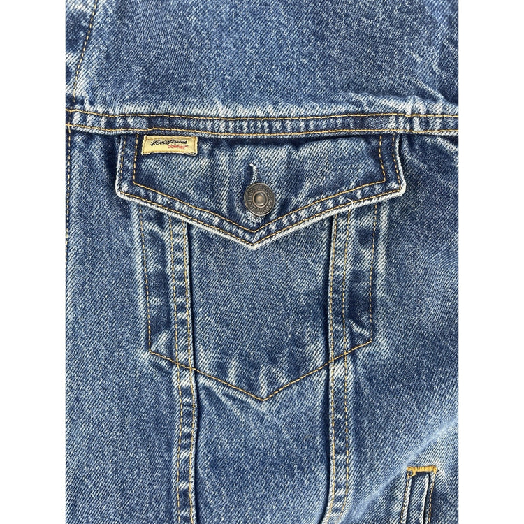 Mens Levi Strauss Signature Flannel Lined Denim Trucker Jacket Size L