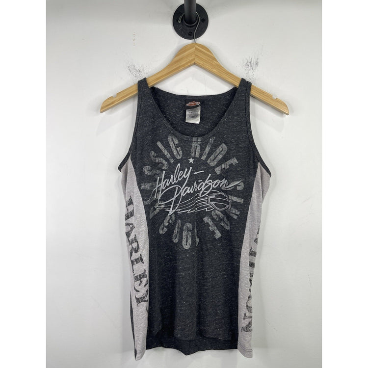 Harley Davidson Tank Top Womens L Classic Ride Paducah KY Sleeveless Gray Black