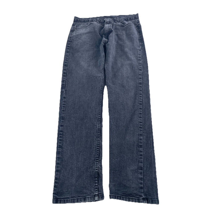Mens Levis 505 Faded Black Straight Fit Denim Jeans Size 34x32