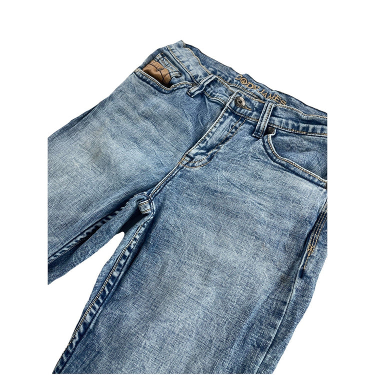 Mens Cody James Slim Straight Lightwash Blue Jeans Size 31x38