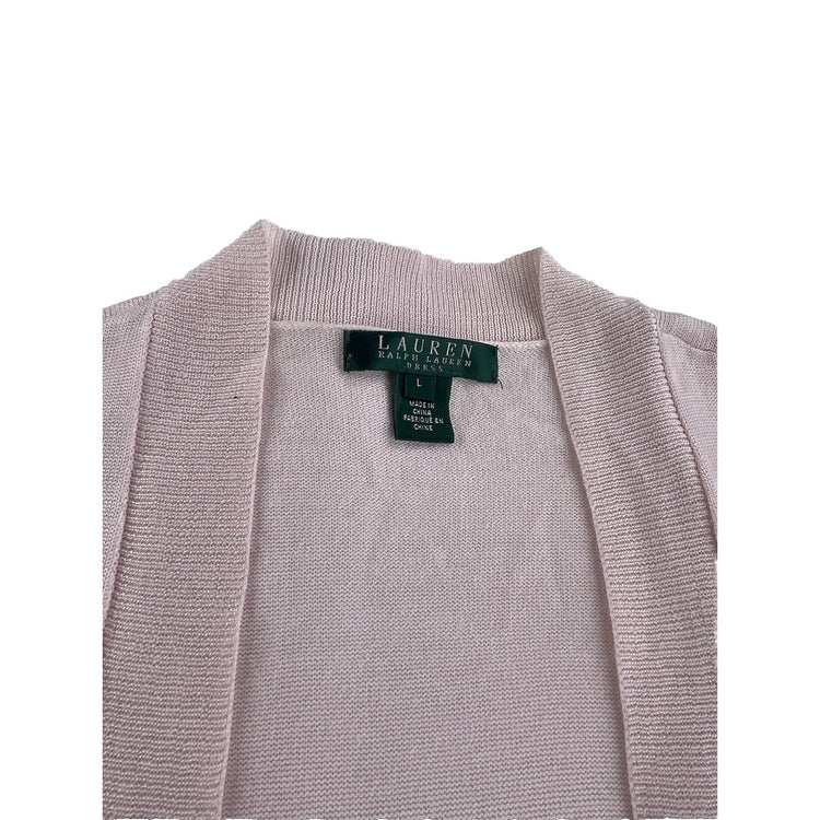 Womens Lauren Ralph Lauren Size Large Pink Cardigan