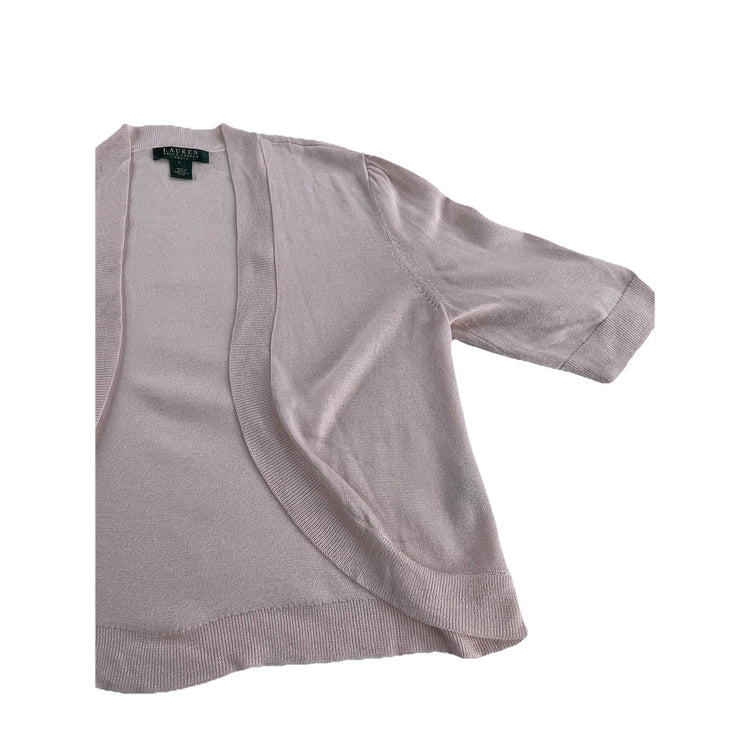 Womens Lauren Ralph Lauren Size Large Pink Cardigan