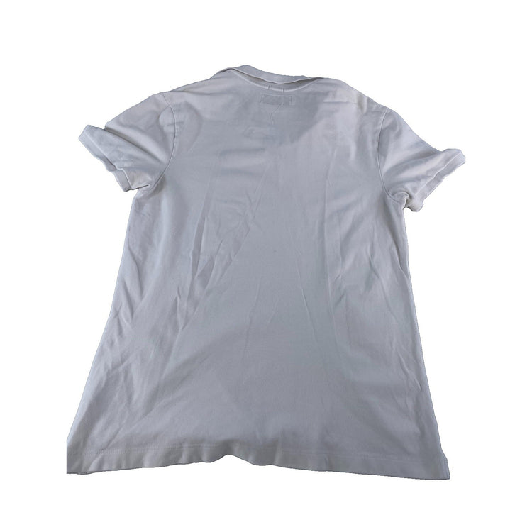 Womens Abercrombie & Fitch White Stretch Polo Shirt Size Medium