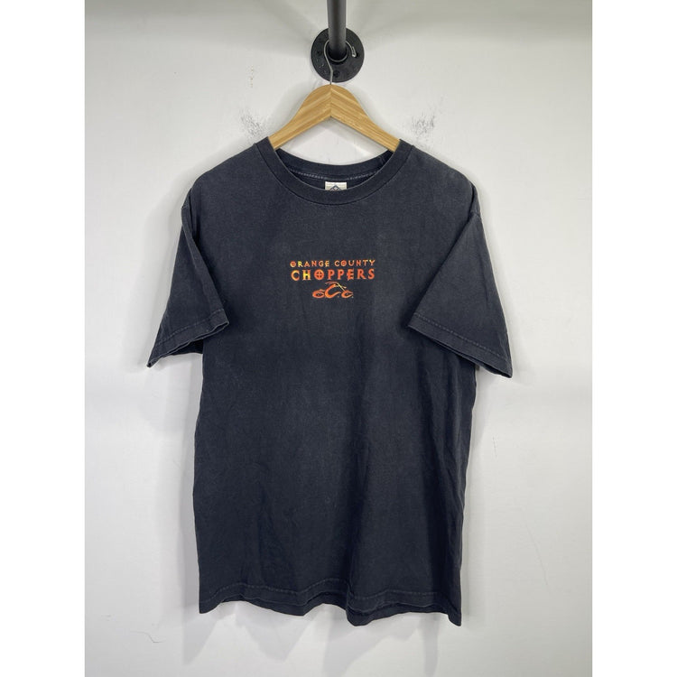 Men’s Vintage Orange Graphic Orange County Choppers Black T Shirt Sz L