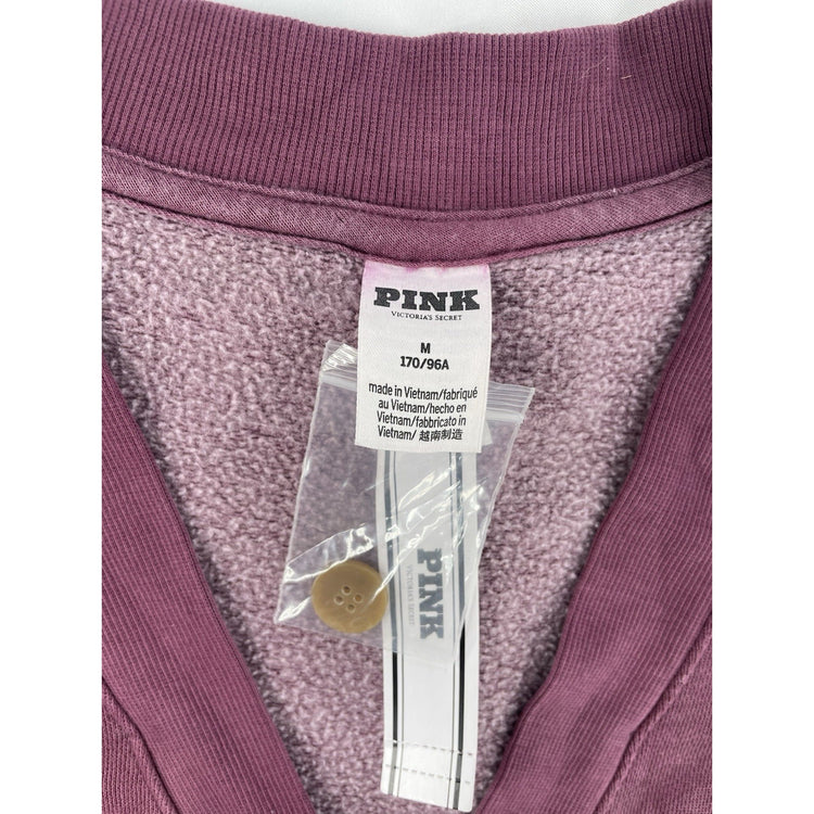 Women’s PINK Victoria Secret Maroon Long Sleeve Button Up Size M