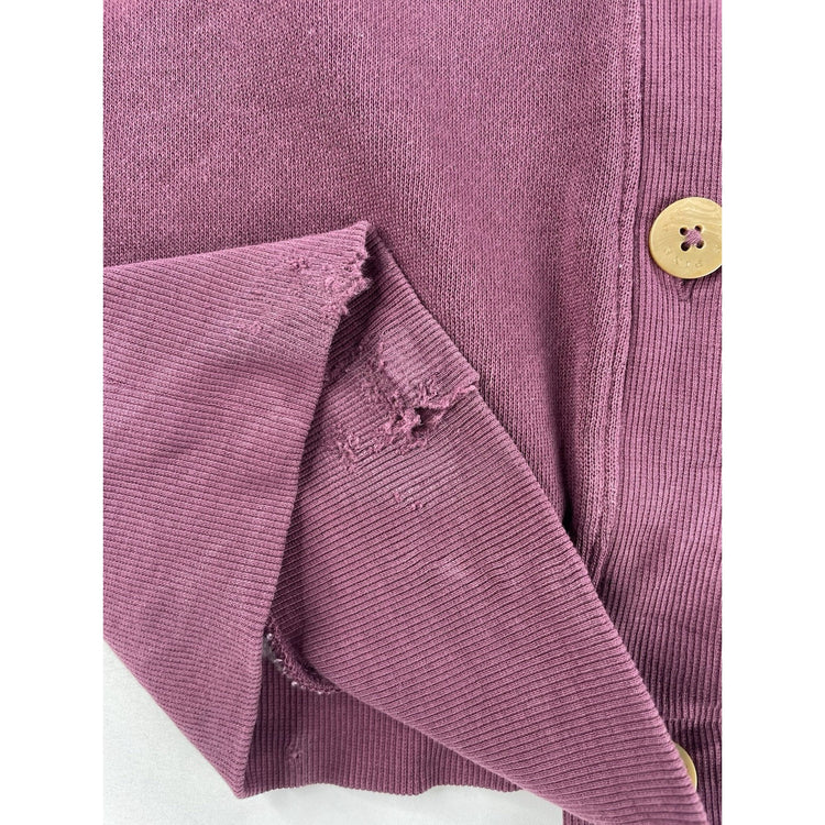 Women’s PINK Victoria Secret Maroon Long Sleeve Button Up Size M