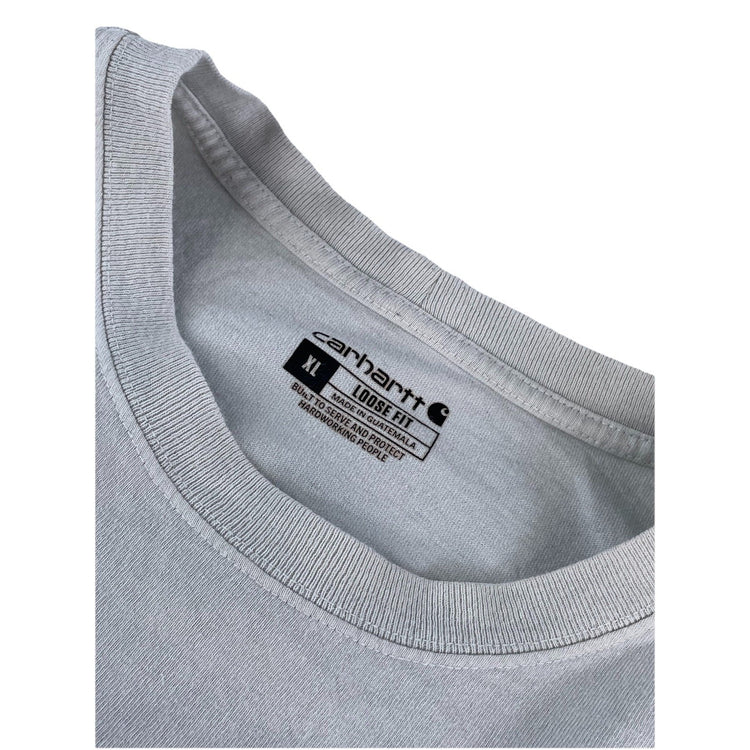 Mens Carhartt White Short Sleeve Loose Fit Pocket Shirt Size XL