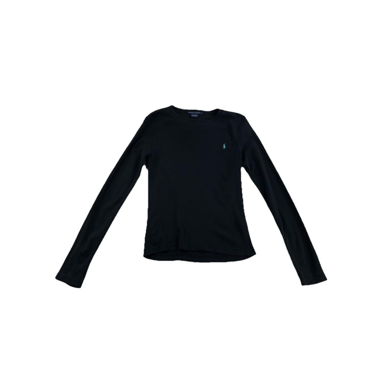 Womens Ralph Lauren Size Medium Black Long Sleeve Crew Neck
