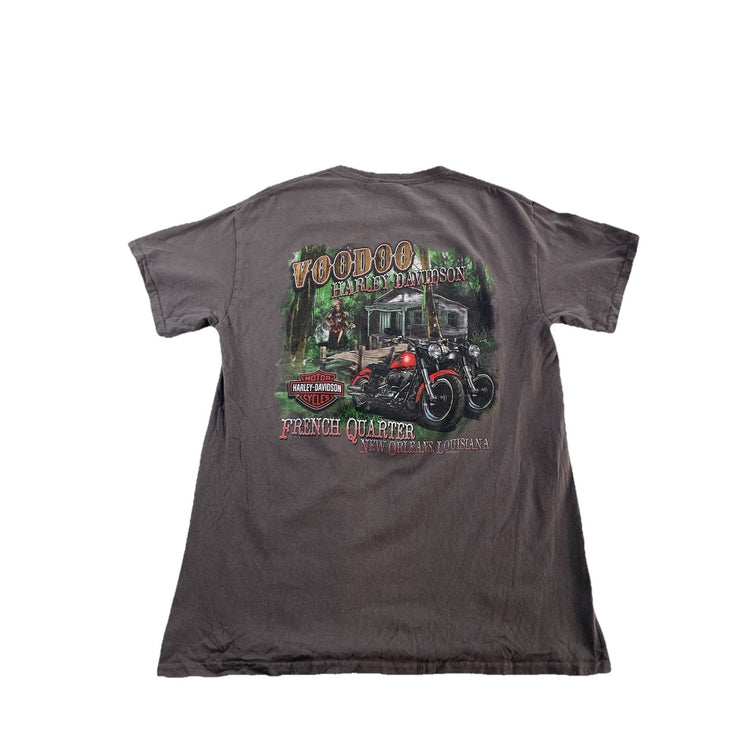Mens Harley Davidson Gray Graphic Tee Size M