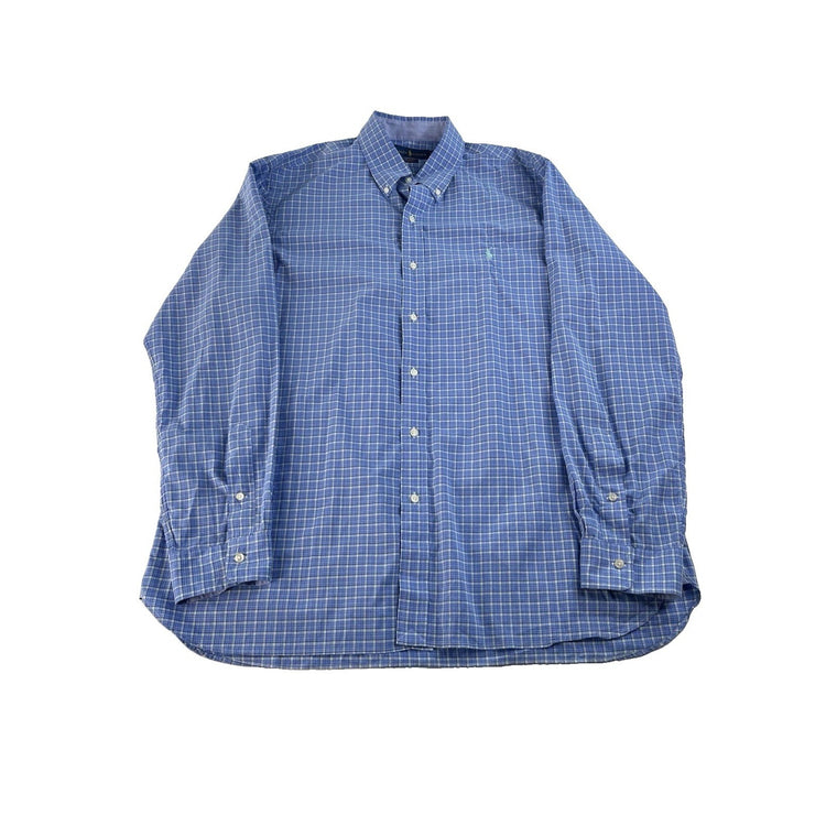 Mens Polo Ralph Lauren Blue Button Down Shirt Size XL