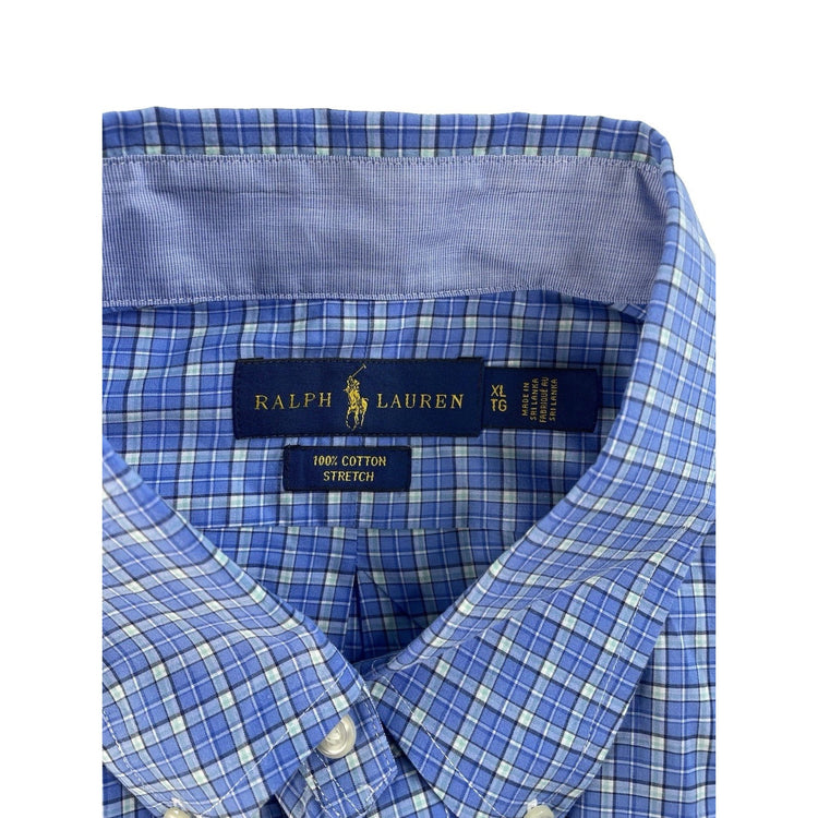Mens Polo Ralph Lauren Blue Button Down Shirt Size XL