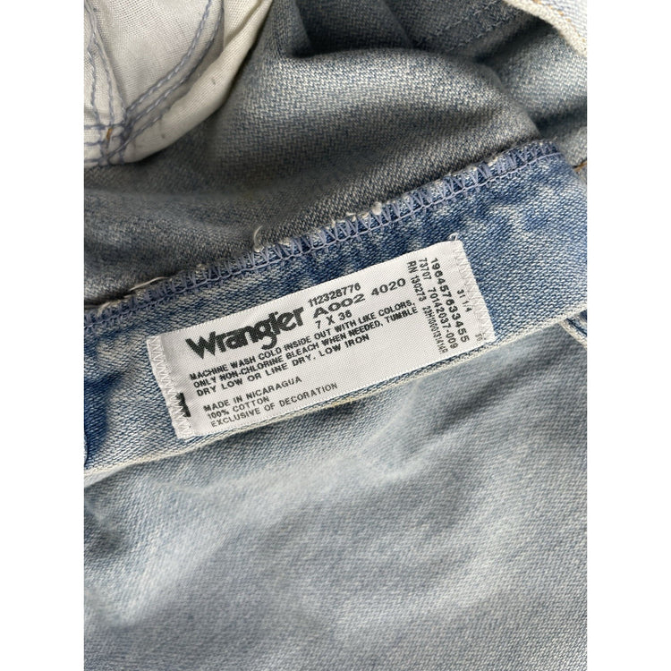 Mens Wranglers Slim Fit Lightwash Blue Jeans Size 7x36