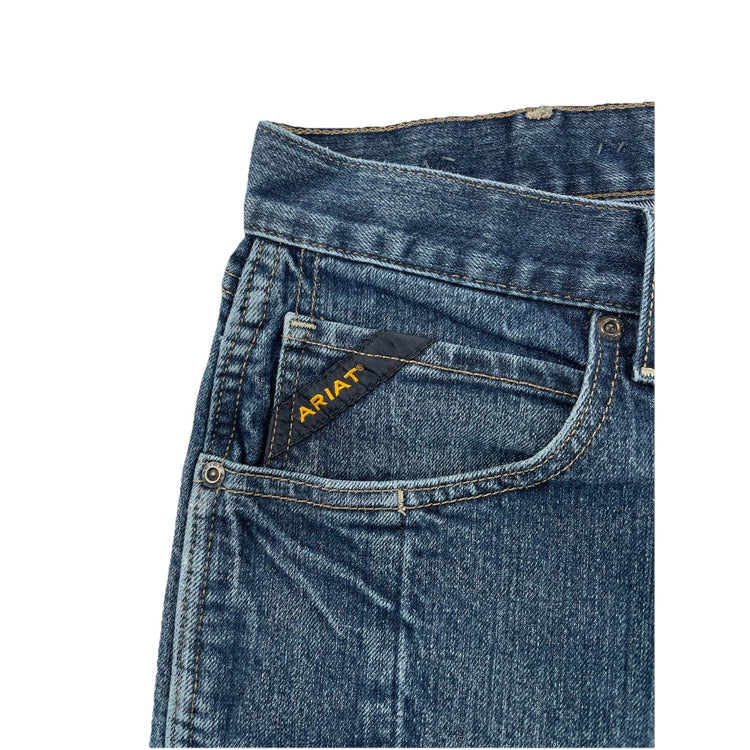 Mens Ariat Straight Leg Blue Jeans Size 36x34