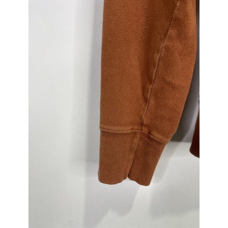 Women’s Vintage Y2K Harley Davidson Wings Full Zip Hoodie Jacket Orange Sz M