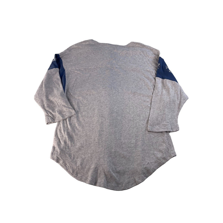 Women's Victoria's Secret PINK Gray and Blue Sequined Long Sleeve Shirt Size L
