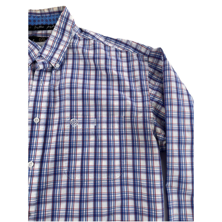 Mens GS Collection By Wrangler Multicolor Plaid Pattern ButtonUp Shirt Size Xl