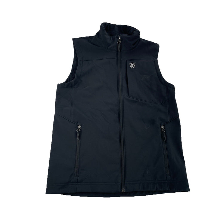 Men’s Ariat Black Zip-up Vest W/pockets Size L