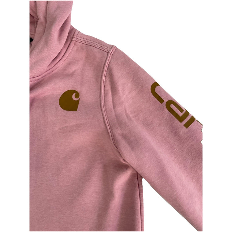 Womens Carhartt Relaxed Fit Light Pink Pullover Hoodie Size XS