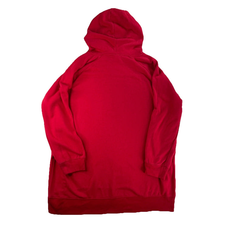Womens Victoria’s Secret PINk Red Hooded Sweater Size XL