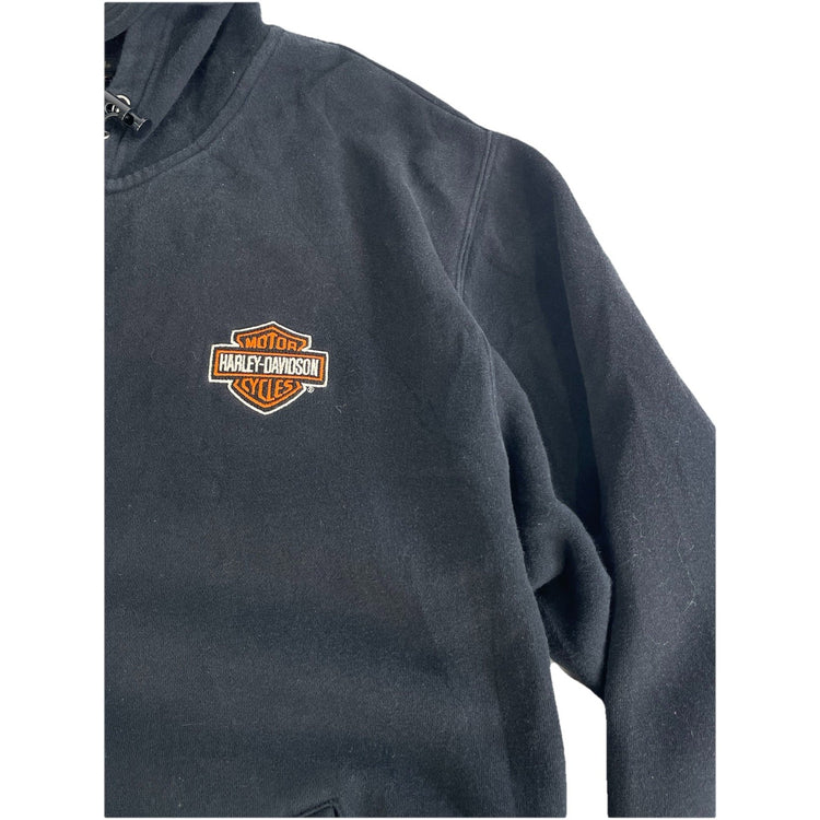 Mens Harley Davidson Heavyweight Black Full-Zip Hoodie Size Xxl