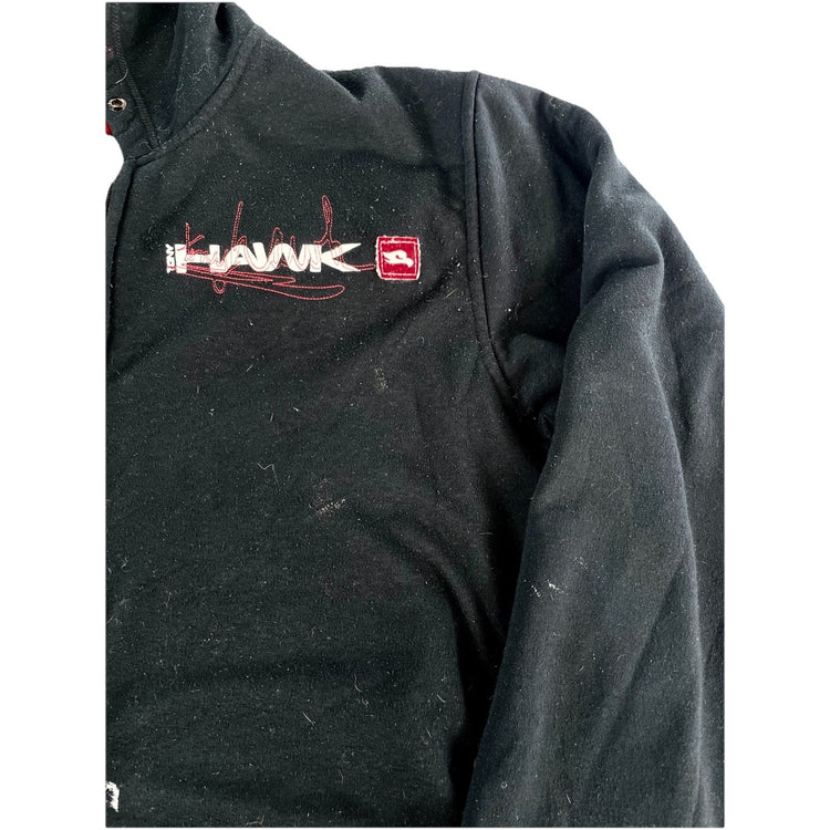 Mens Y2K Tony Hawk Black Fleece Lined Zip Up Jacket Size XL