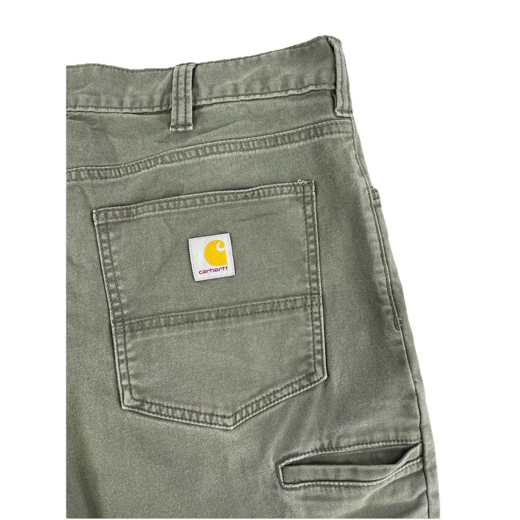Mens Carhartt Olive Green Relaxed Fit Carpenter Wrok Pants Size 38x30