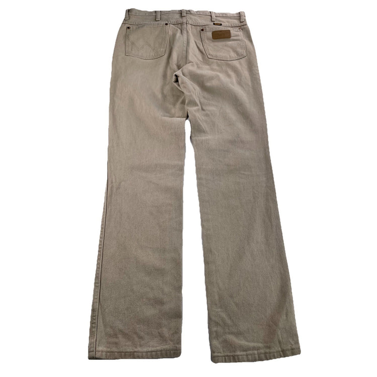 Men’s Wrangler Tan Relaxed Straight Khaki-pants Size 34x34
