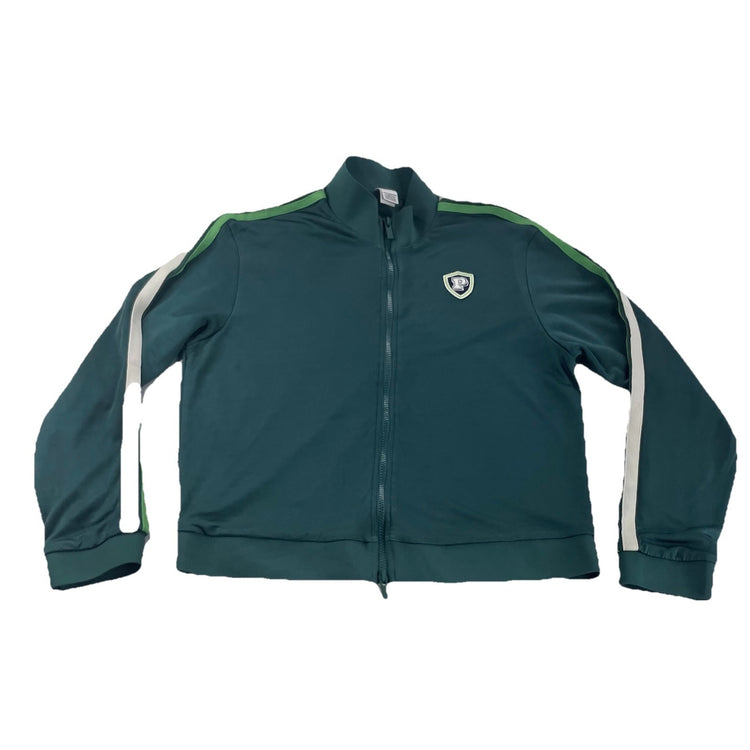 Womens Victoria’s Secret PINK Dark Green Track Star Zip Up Jacket Size Large