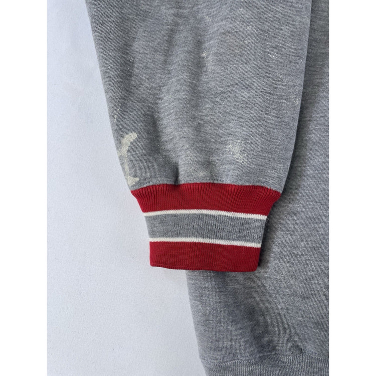 Mens Lee Sport Gray Red Wings Detroit National Hockey League Sweater Size XL