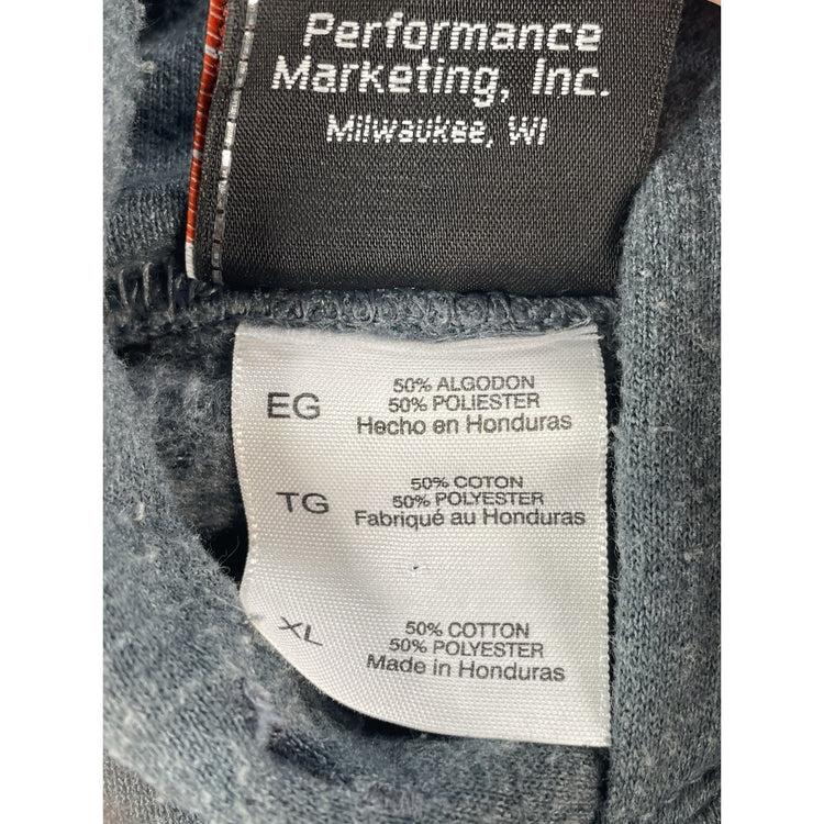 Mens Harley Davidson Grey Police Motorcycles Hoodie Size XL