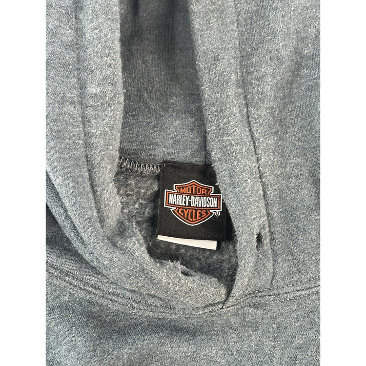 Mens Harley Davidson Grey Police Motorcycles Hoodie Size XL