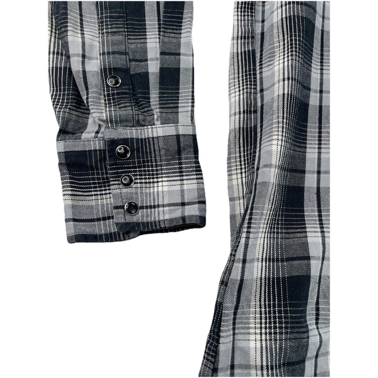 Men’s Wrangler Classic Multicolor Plaid Pattern, SnapDown Work Shirt Size 2XL