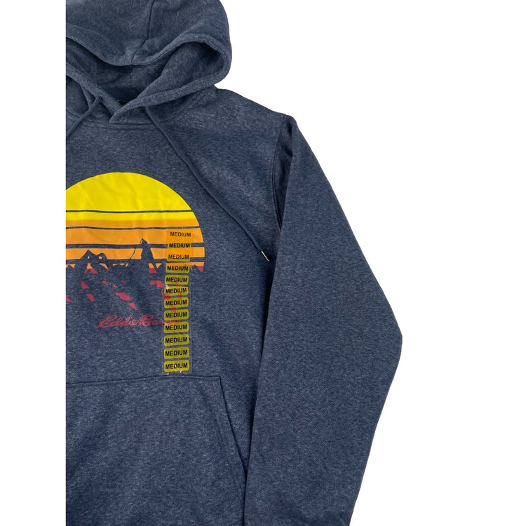 Mens Eddie Bauer Gray Graphic Hoodie Size Medium