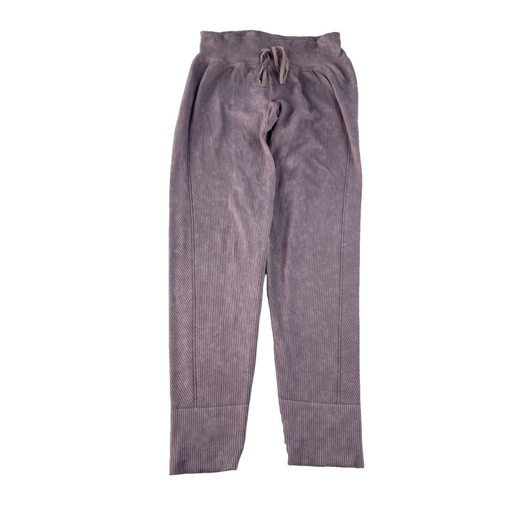 Women’s PINK Active Light Pink Ribbed Sweatpants Size Medium