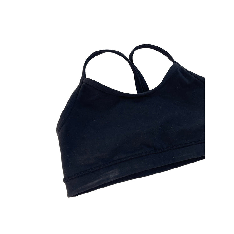 Women's Lululemon Black Athletic Sports Bra Racerback With Mesh Detail Size 4