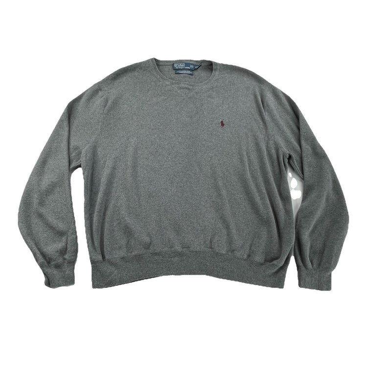 Men's Vintage Polo Ralph Lauren Gray Knitted Sweater Size Xxl