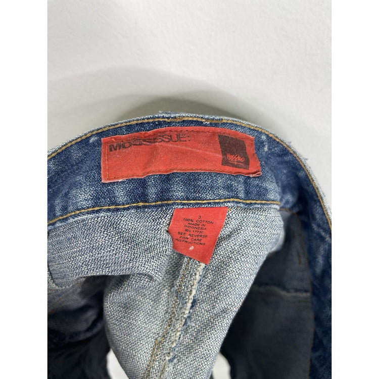 Women’s Mossimo Mossissue Jean Skirt Short Style Pockets Sz 3