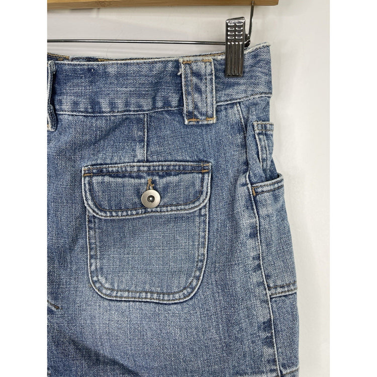 Women’s Mossimo Mossissue Jean Skirt Short Style Pockets Sz 3