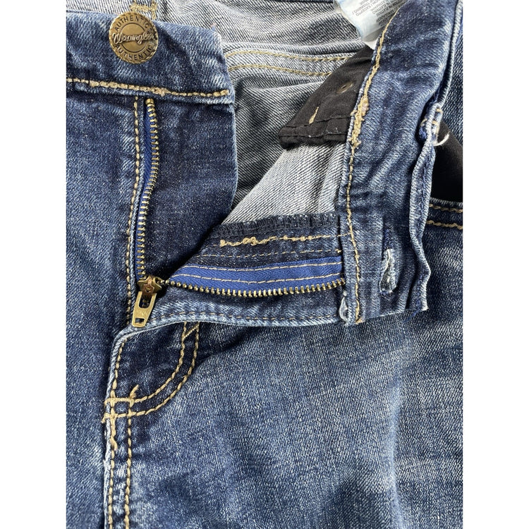 Men Wrangler Retro Slim Bootcut Blue Jeans Size 30x32