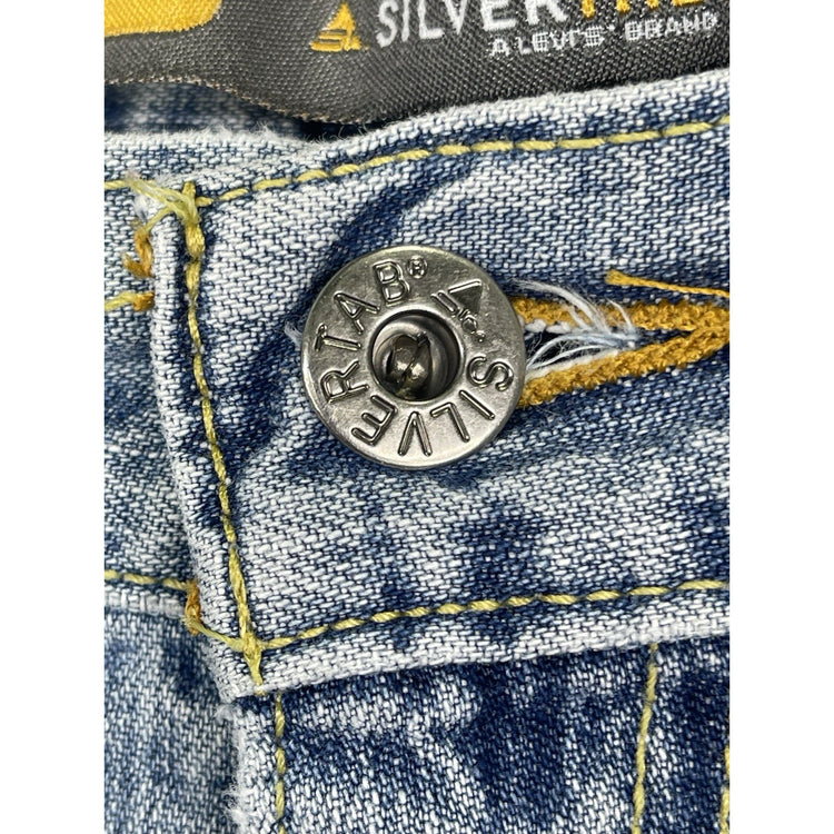 Mens Levi’s Vintage Silver tab Baggy Light Blue Denim Jeans Size 34